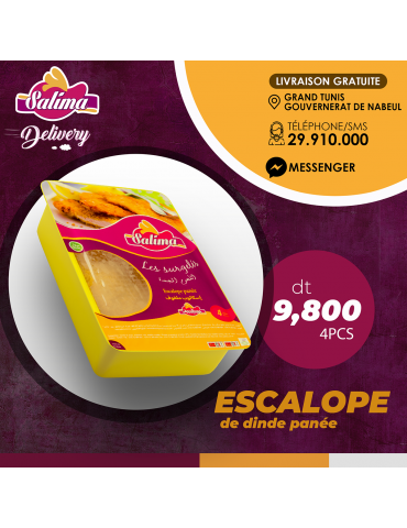 Escalope de poulet panée